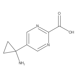 5-(1-Aminocyclopropyl)pyrimidine-2-carboxylic acid Structure