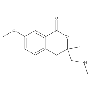 7-methoxy-3-methyl-3-[(methylamino)methyl]-3,4-dihydro-1H-2-benzopyran-1-one结构式