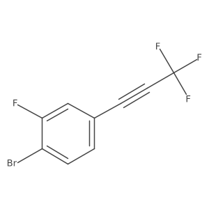 1-Bromo-2-fluoro-4-(trifluoroprop-1-yn-1-yl)benzene Structure