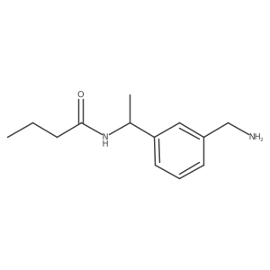 N-{1-[3-(aminomethyl)phenyl]ethyl}butanamide Structure