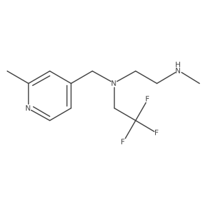 [2-(Methylamino)ethyl][(2-methylpyridin-4-yl)methyl](2,2,2-trifluoroethyl)amine结构式