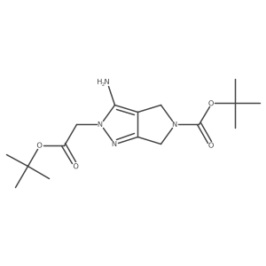 tert-butyl 3-amino-2-[2-(tert-butoxy)-2-oxoethyl]-2H,4H,5H,6H-pyrrolo[3,4-c]pyrazole-5-carboxylate Structure