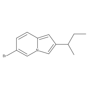 6-Bromo-2-(butan-2-yl)indolizine结构式