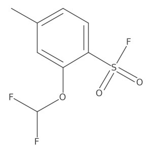 2-(Difluoromethoxy)-4-methylbenzene-1-sulfonyl fluoride结构式