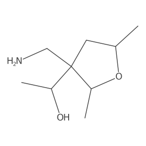 1-[3-(Aminomethyl)-2,5-dimethyloxolan-3-yl]ethan-1-ol结构式