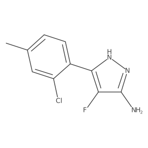 3-(2-chloro-4-methylphenyl)-4-fluoro-1H-pyrazol-5-amine结构式