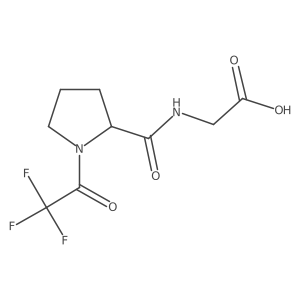 2-{[(2S)-1-(2,2,2-trifluoroacetyl)pyrrolidin-2-yl]formamido}acetic acid结构式