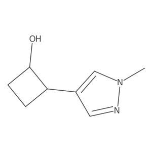 2-(1-methyl-1H-pyrazol-4-yl)cyclobutan-1-ol Structure