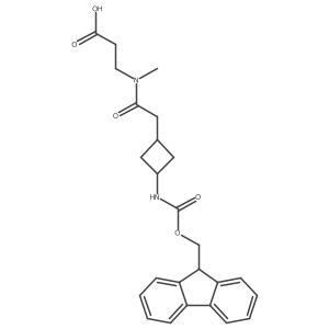 3-{2-[3-({[(9H-fluoren-9-yl)methoxy]carbonyl}amino)cyclobutyl]-N-methylacetamido}propanoic acid Structure
