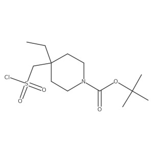 Tert-butyl 4-[(chlorosulfonyl)methyl]-4-ethylpiperidine-1-carboxylate Structure