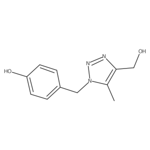 4-{[4-(hydroxymethyl)-5-methyl-1H-1,2,3-triazol-1-yl]methyl}phenol结构式