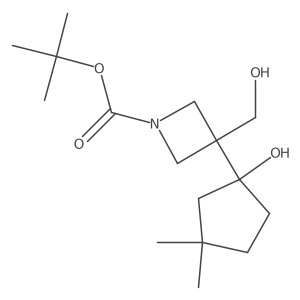 Tert-butyl 3-(1-hydroxy-3,3-dimethylcyclopentyl)-3-(hydroxymethyl)azetidine-1-carboxylate Structure