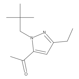 1-[1-(2,2-dimethylpropyl)-3-ethyl-1H-pyrazol-5-yl]ethan-1-one结构式