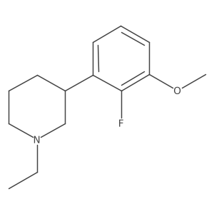1-Ethyl-3-(2-fluoro-3-methoxyphenyl)piperidine结构式
