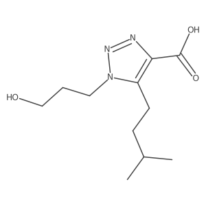 1-(3-Hydroxypropyl)-5-(3-methylbutyl)-1h-1,2,3-triazole-4-carboxylic acid结构式