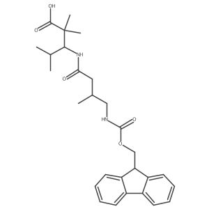 3-[4-({[(9H-fluoren-9-yl)methoxy]carbonyl}amino)-3-methylbutanamido]-2,2,4-trimethylpentanoic acid Structure