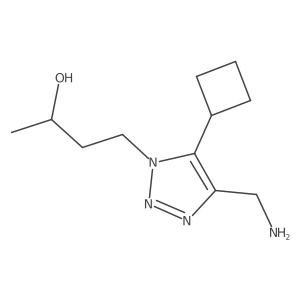 4-[4-(aminomethyl)-5-cyclobutyl-1H-1,2,3-triazol-1-yl]butan-2-ol结构式