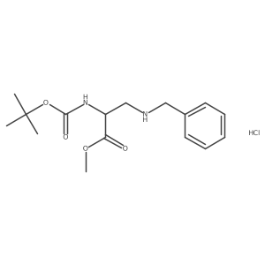 Methyl 3-(benzylamino)-2-((tert-butoxycarbonyl)amino)propanoate hydrochloride结构式