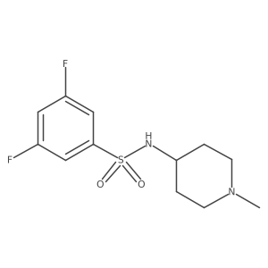 3,5-difluoro-N-(1-methylpiperidin-4-yl)benzene-1-sulfonamide Structure