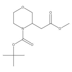 (R)-tert-butyl 3-(2-methoxy-2-oxoethyl)morpholine-4-carboxylate Structure