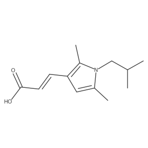 3-[2,5-dimethyl-1-(2-methylpropyl)-1H-pyrrol-3-yl]prop-2-enoic acid Structure