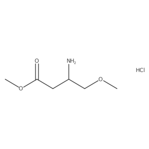 methyl (3R)-3-amino-4-methoxybutanoate hydrochloride结构式
