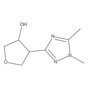 rac-(3R,4S)-4-(dimethyl-1H-1,2,4-triazol-3-yl)oxolan-3-ol Structure