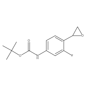 tert-butyl N-{3-fluoro-4-[(2R)-oxiran-2-yl]phenyl}carbamate结构式