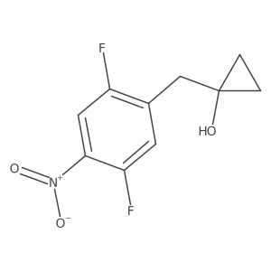 1-[(2,5-Difluoro-4-nitrophenyl)methyl]cyclopropan-1-ol Structure