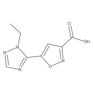 5-(1-ethyl-1H-1,2,4-triazol-5-yl)-1,2-oxazole-3-carboxylic acid Structure