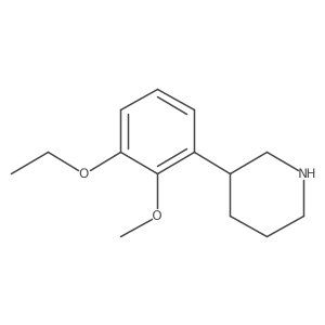 3-(3-Ethoxy-2-methoxyphenyl)piperidine结构式