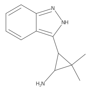 3-(1H-indazol-3-yl)-2,2-dimethylcyclopropan-1-amine结构式