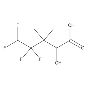 4,4,5,5-Tetrafluoro-2-hydroxy-3,3-dimethylpentanoic acid结构式
