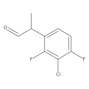 2-(3-Chloro-2,4-difluorophenyl)propanal Structure