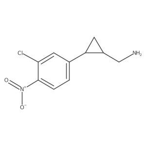 [2-(3-Chloro-4-nitrophenyl)cyclopropyl]methanamine Structure