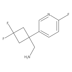 [3,3-Difluoro-1-(6-fluoropyridin-3-yl)cyclobutyl]methanamine Structure