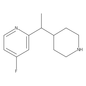 4-Fluoro-2-[1-(piperidin-4-yl)ethyl]pyridine Structure