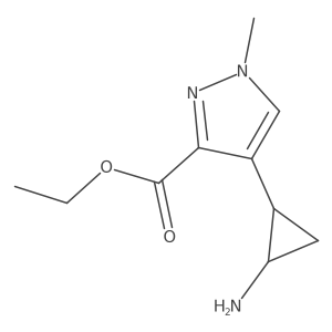 ethyl 4-(2-aminocyclopropyl)-1-methyl-1H-pyrazole-3-carboxylate结构式
