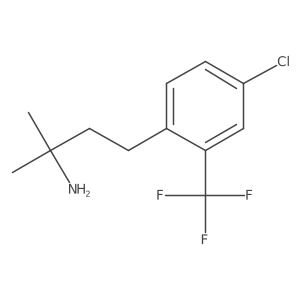 4-[4-Chloro-2-(trifluoromethyl)phenyl]-2-methylbutan-2-amine结构式