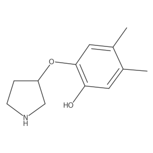 4,5-Dimethyl-2-(pyrrolidin-3-yloxy)phenol结构式