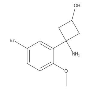 3-Amino-3-(5-bromo-2-methoxyphenyl)cyclobutan-1-ol Structure