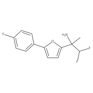 1,1-Difluoro-2-[5-(4-fluorophenyl)furan-2-yl]propan-2-amine结构式
