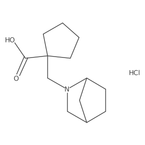 1-((2-Azabicyclo[2.2.1]heptan-2-yl)methyl)cyclopentane-1-carboxylic acid hydrochloride结构式