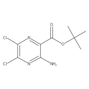 Tert-butyl 3-amino-5,6-dichloropyrazine-2-carboxylate结构式