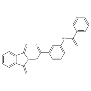 1,3-dioxo-2,3-dihydro-1H-isoindol-2-yl 3-(pyridine-3-amido)benzoate结构式