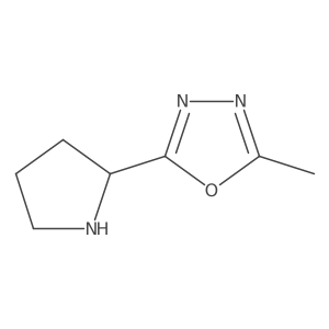 2-Methyl-5-[(2R)-pyrrolidin-2-yl]-1,3,4-oxadiazole Structure