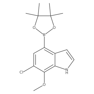 6-Chloro-7-methoxy-4-(4,4,5,5-tetramethyl-1,3,2-dioxaborolan-2-yl)-1H-indole结构式