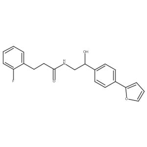 3-(2-fluorophenyl)-N-(2-(4-(furan-2-yl)phenyl)-2-hydroxyethyl)propanamide Structure