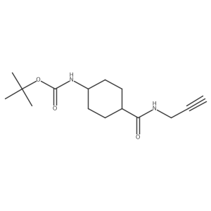 tert-Butyl ((1r,4r)-4-(prop-2-yn-1-ylcarbamoyl)cyclohexyl)carbamate Structure