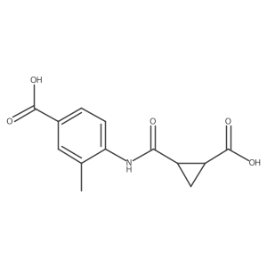 4-[[(1R,2S)-2-Carboxycyclopropanecarbonyl]amino]-3-methylbenzoic acid结构式